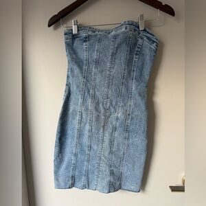 Princess Polly Strapless Denim Mini Dress